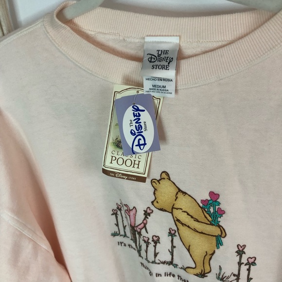Vintage Walt Disney Pooh Piglet It's The Little Things Graphic Sweatshirt M - Picture 8 of 9